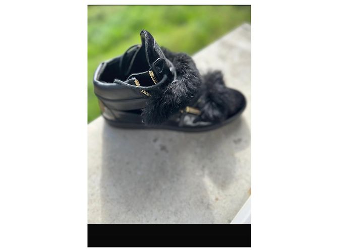 Sneakers alte Giuseppe Zanotti in vernice nera Nero - vista 3