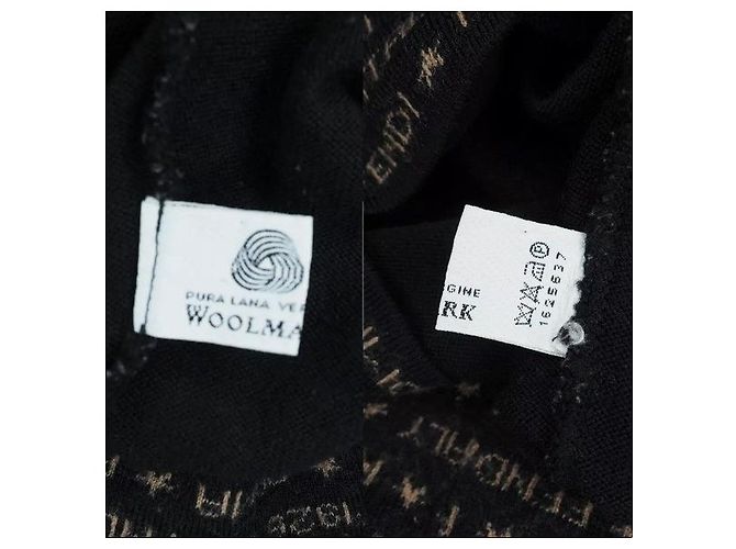 Fendi Kleid schwarz aus Kaschmir mit Monogramm - Ansicht 5
