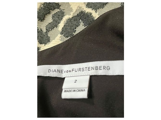Diane Von Furstenberg DvF Arianna Cocktailkleid Schwarz Weiß Grau - Ansicht 4