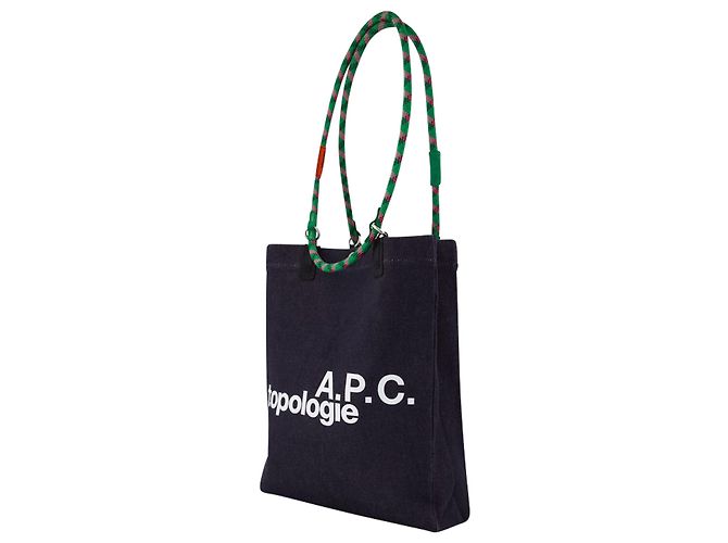 Apc Topologie Tragetasche - A.P.C. - Baumwolle - Grün - Ansicht 2