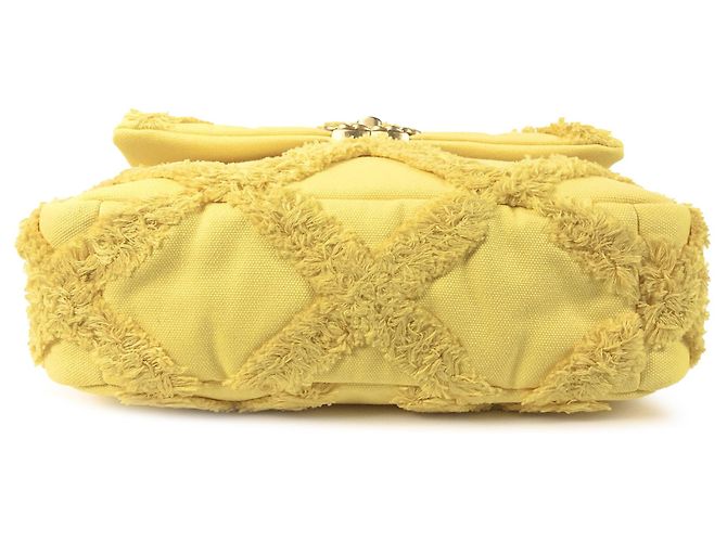 Chanel Giallo Medio Tela 19 Flap - vista 4