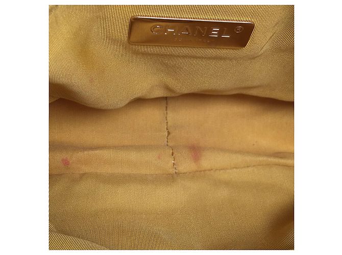 Chanel Giallo Medio Tela 19 Flap - vista 5