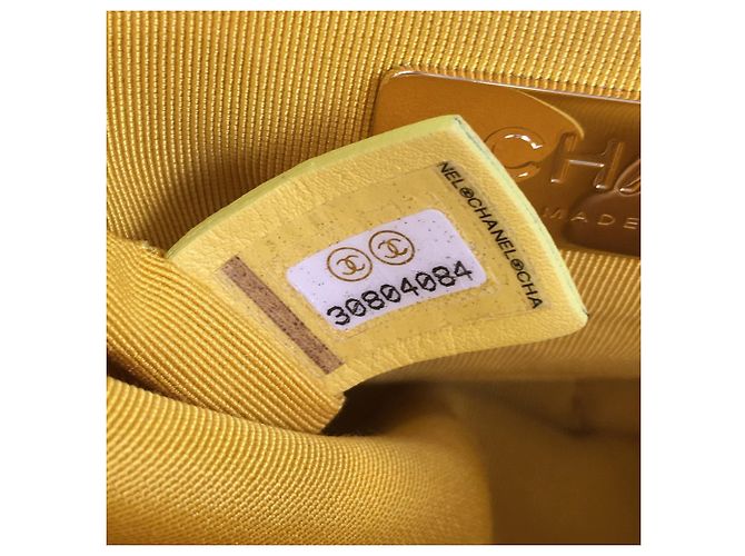 Chanel Giallo Medio Tela 19 Flap - vista 8