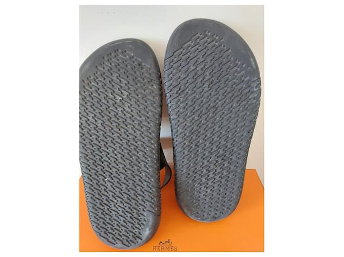 Arcipelago di Hermès Sandal Nero Arancione - vista 18