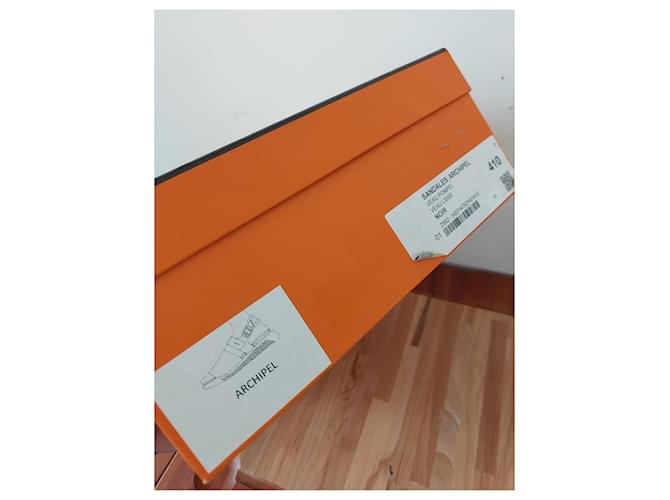 Arcipelago di Hermès Sandal Nero Arancione - vista 6