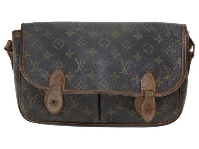 Borsa a tracolla LOUIS VUITTON Monogram Gibeciere MM M42247 LV Auth bs14038 Monogramma - vista 13