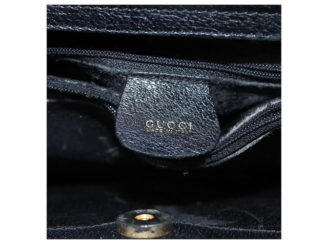 GUCCI Borsa a mano Bamboo Pelle Nera 002 1095 0260 Auth ep4125 Nero - vista 17