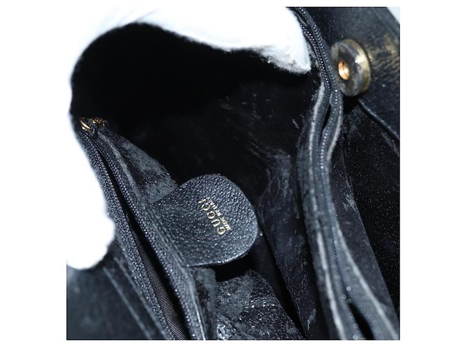 GUCCI Borsa a mano Bamboo Pelle Nera 002 1095 0260 Auth ep4125 Nero - vista 18