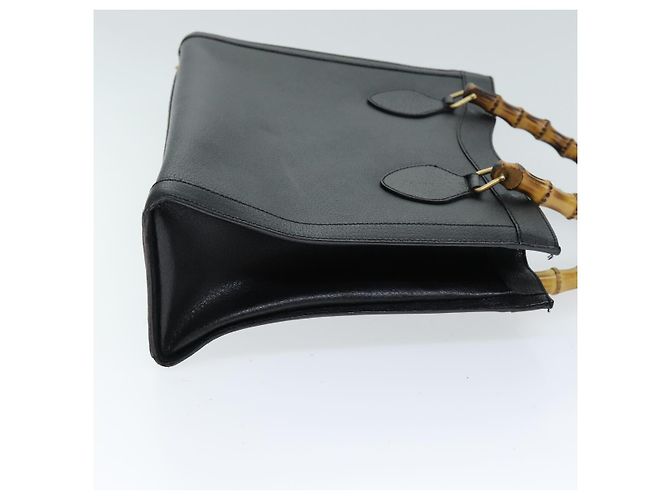 GUCCI Borsa a mano Bamboo Pelle Nera 002 1095 0260 Auth ep4125 Nero - vista 3