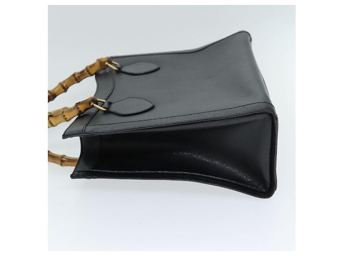 GUCCI Borsa a mano Bamboo Pelle Nera 002 1095 0260 Auth ep4125 Nero - vista 4