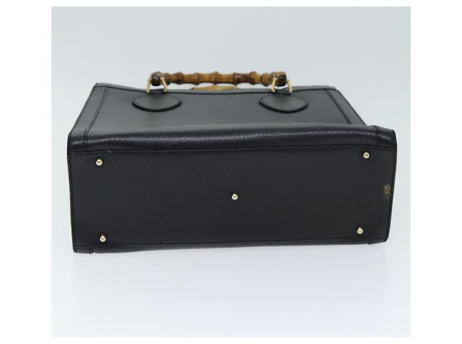 GUCCI Borsa a mano Bamboo Pelle Nera 002 1095 0260 Auth ep4125 Nero - vista 5