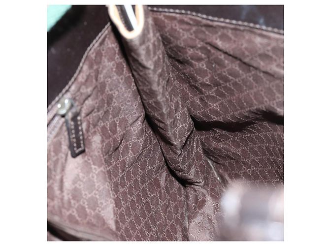 GUCCI Borsa a spalla Linea Web Sherry Canvas Beige Verde 001 4321 2684 Auth ac2967 - vista 18