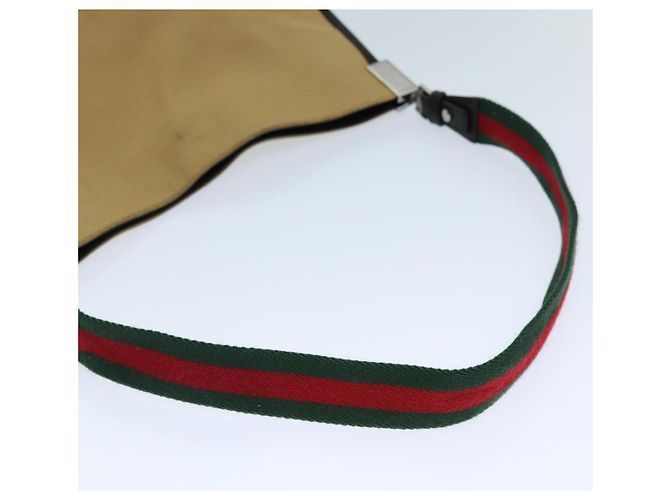 GUCCI Borsa a spalla Linea Web Sherry Canvas Beige Verde 001 4321 2684 Auth ac2967 - vista 7