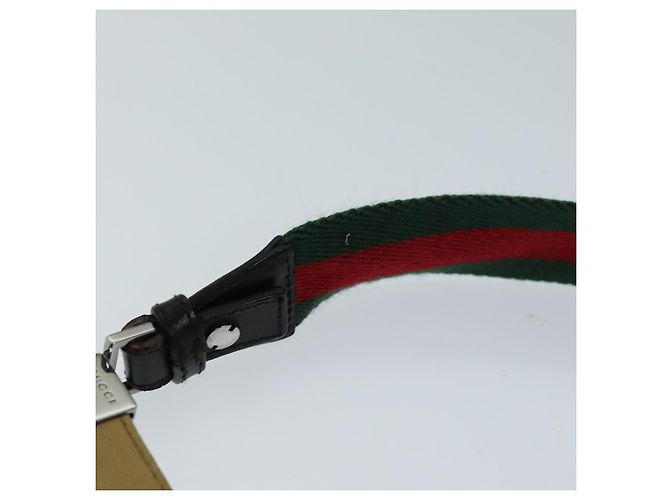 GUCCI Borsa a spalla Linea Web Sherry Canvas Beige Verde 001 4321 2684 Auth ac2967 - vista 8