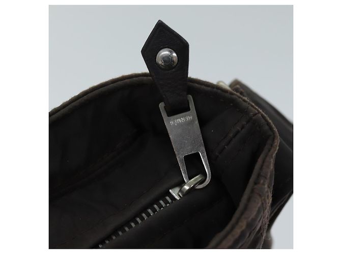 Hermès HERMES Acapulco Bandouliere MM Borsa a tracolla Nylon Marrone Auth bs13850 - vista 10