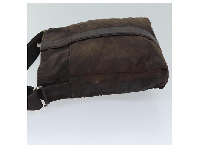 Hermès HERMES Acapulco Bandouliere MM Borsa a tracolla Nylon Marrone Auth bs13850 - vista 4