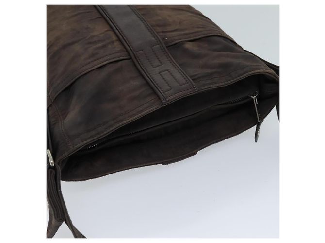 Hermès HERMES Acapulco Bandouliere MM Borsa a tracolla Nylon Marrone Auth bs13850 - vista 6