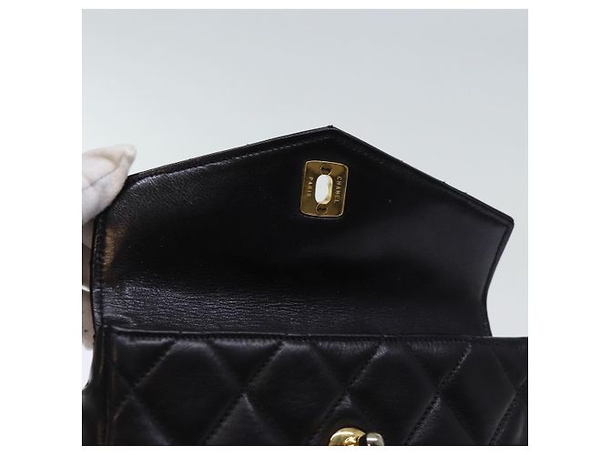 CHANEL Marsupio Matelasse Turn Lock Pelle Nera CC Auth bs13970 Nero - vista 10
