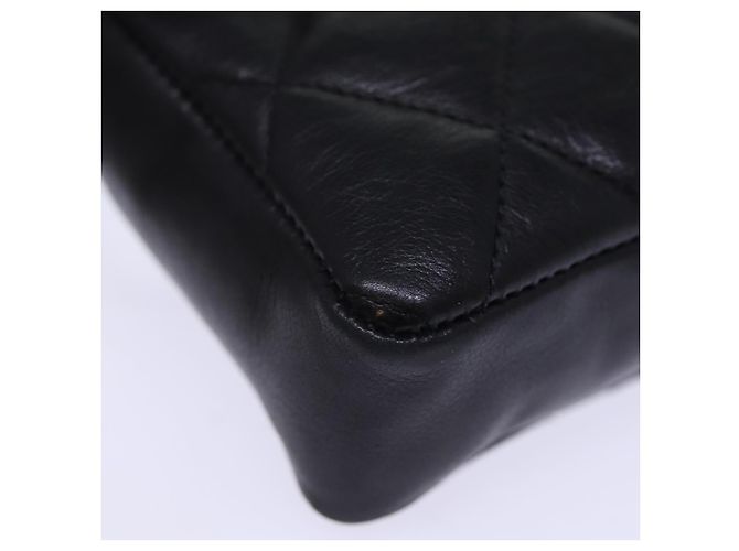 CHANEL Marsupio Matelasse Turn Lock Pelle Nera CC Auth bs13970 Nero - vista 9