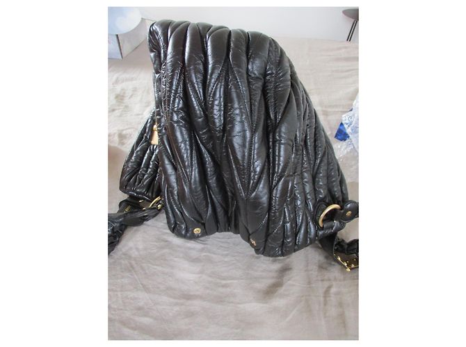 Miu Miu Borsa trapuntata, pelle nera. Nero - vista 7
