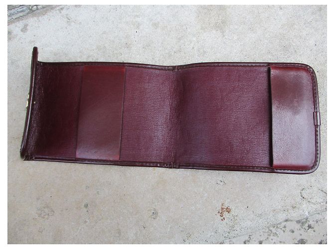 Christian Dior Bordeaux canvas checkbook cover. Dark red - view 3