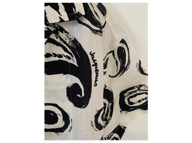 Jacquemus Linen T-Shirt White - view 4