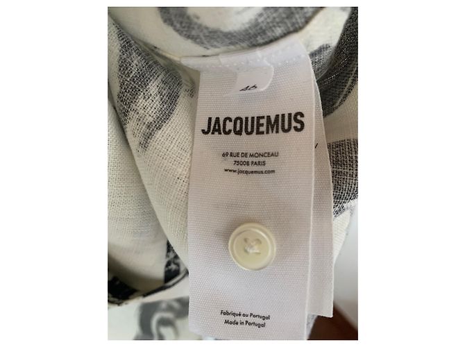 Jacquemus Linen T-Shirt White - view 6