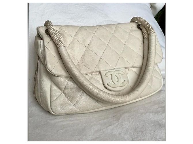 Borsa Chanel Beige in pelle caviar - vista 10