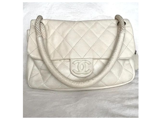 Borsa Chanel Beige in pelle caviar - vista 2