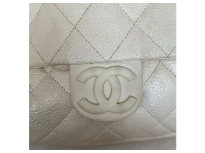 Borsa Chanel Beige in pelle caviar - vista 4