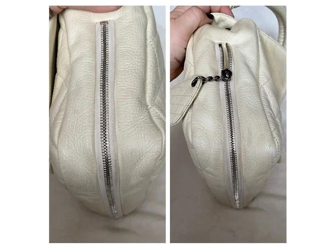 Borsa Chanel Beige in pelle caviar - vista 5