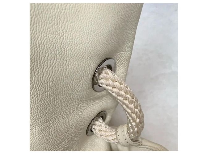 Borsa Chanel Beige in pelle caviar - vista 8