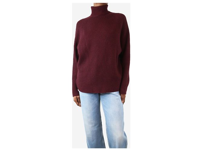 Gabriela Hearst Pull col roulé côtelé marron - taille S - view 3