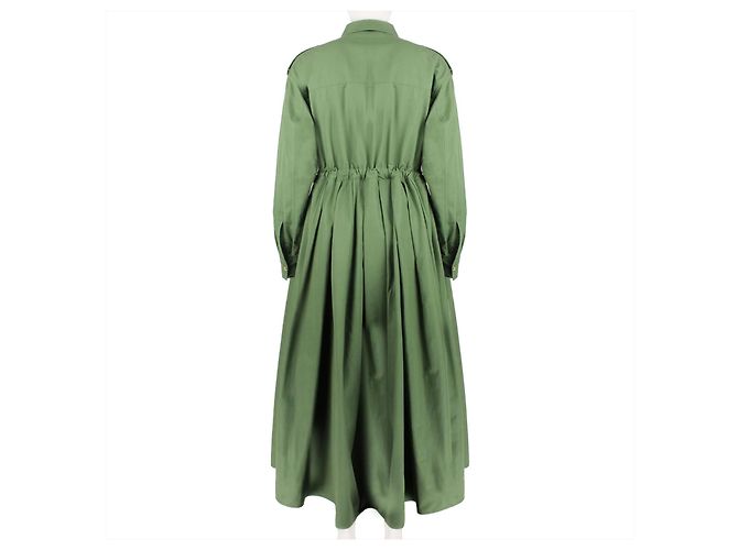 Alexander McQueen Kleid mit geraffter Taille im Militärstil Grün - Ansicht 4