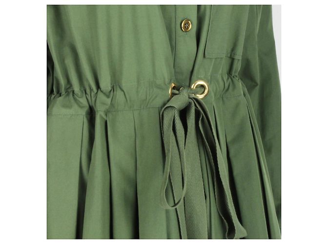 Alexander McQueen Kleid mit geraffter Taille im Militärstil Grün - Ansicht 6