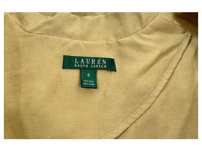 Ralph Lauren Blazer de seda e linho camel Camelo - vista 4