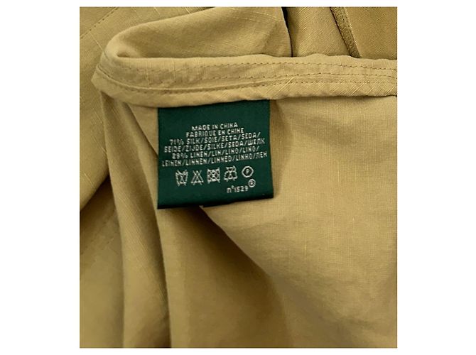 Ralph Lauren Blazer de seda e linho camel Camelo - vista 5