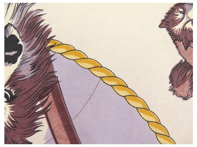 Hermès SCIARPA VINTAGE HERMES SPEDIZIONI POLARI FRANCESI 1A EDIZIONE 1951 SCIARPA Beige - vista 9