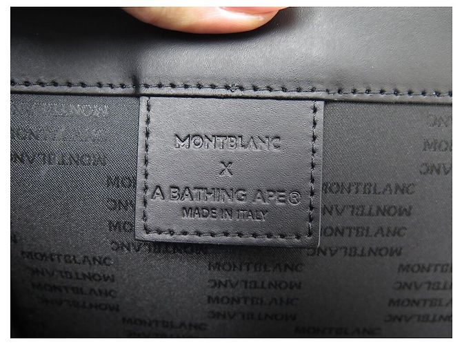 NUOVA BORSA MIMETICA ASCIUGAMANO MONTBLANC X BAPE PORTFOLIO Verde - vista 7