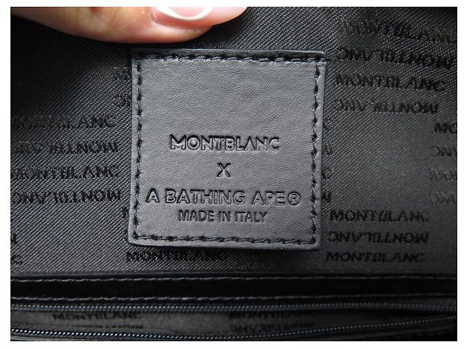 NOVA BOLSA MONTBLANC X BAPE 125347 PASTA PORTA-DOCUMENTOS DE COURO CAMUFLADA - vista 10
