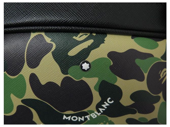 NOVA BOLSA MONTBLANC X BAPE 125347 PASTA PORTA-DOCUMENTOS DE COURO CAMUFLADA - vista 6