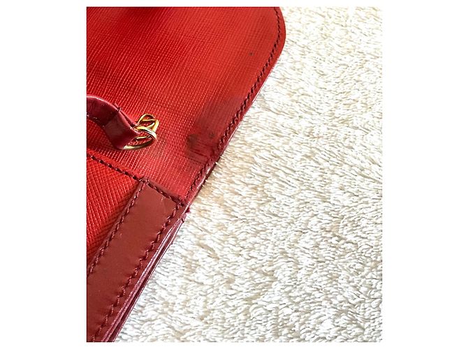 Borsa Christian Dior in pelle rossa Rosso - vista 10