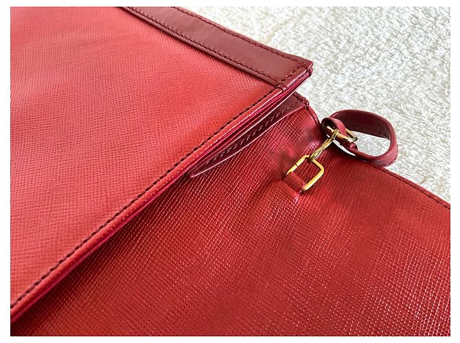 Borsa Christian Dior in pelle rossa Rosso - vista 11