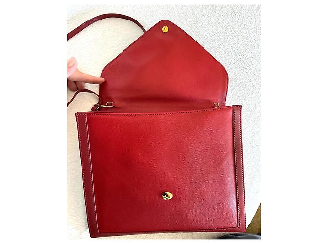 Borsa Christian Dior in pelle rossa Rosso - vista 3