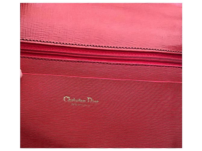 Borsa Christian Dior in pelle rossa Rosso - vista 5
