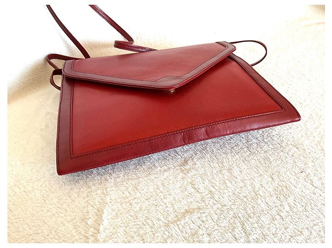 Borsa Christian Dior in pelle rossa Rosso - vista 7