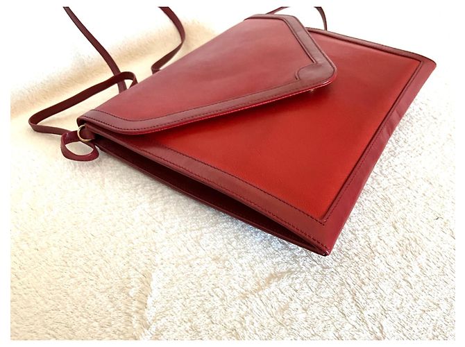 Borsa Christian Dior in pelle rossa Rosso - vista 8