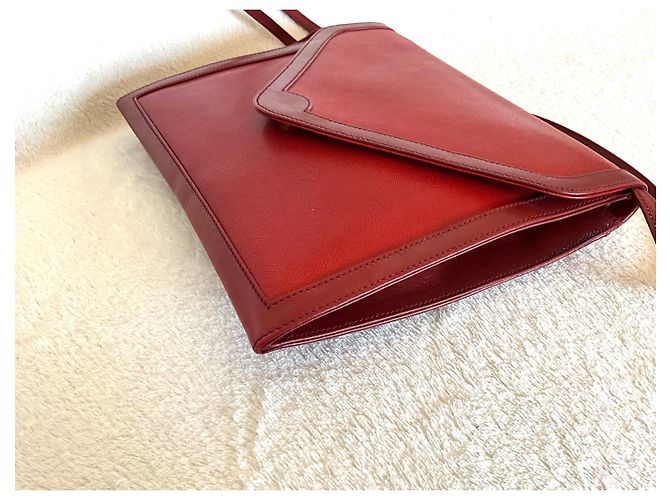 Borsa Christian Dior in pelle rossa Rosso - vista 9