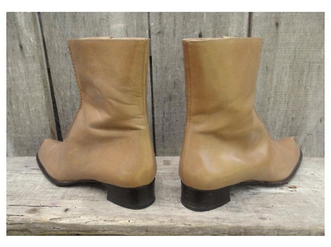 Botines Bally Fraita de piel beige - vista 5