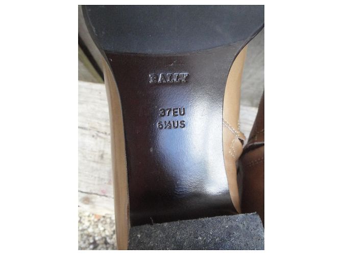 Botines Bally Fraita de piel beige - vista 8